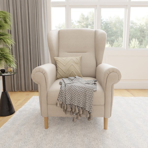 Bež wing fotelja Swan – Ropez-image-1