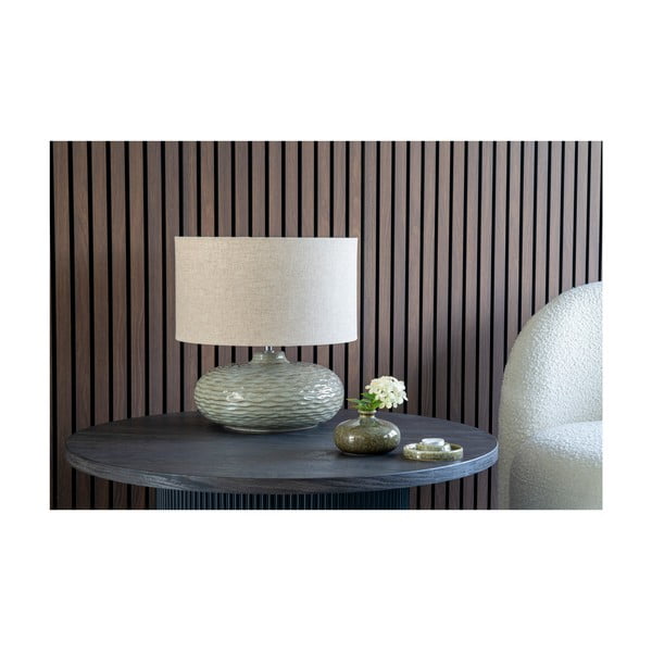 Kaki zelena stolna lampa keramička s tekstilnim sjenilom (visina 44 cm) Oldham – House Nordic-image-2
