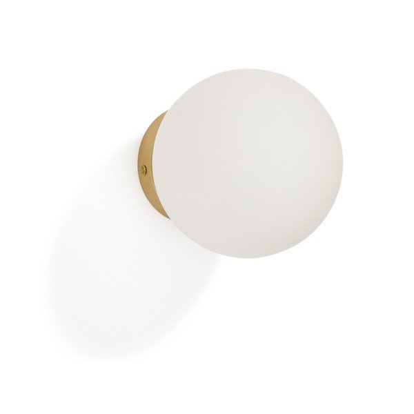 Bijela/u zlatnoj boji zidna lampa ø 15 cm Brisia – Kave Home