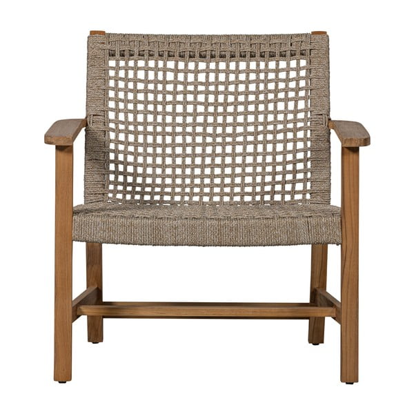 Bež/u prirodnoj boji vrtna fotelja od masivnog drveta Copper – Exotan-image-3