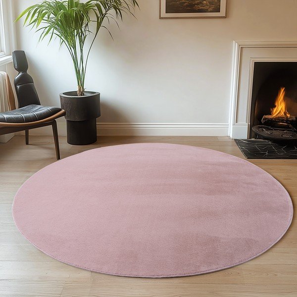 Svijetlo ružičasti periv okrugao tepih ø 160 cm Joy – Ayyildiz Carpets-image-1
