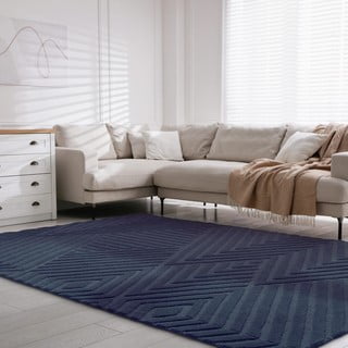Tamno plavi vuneni tepih 160x230 cm Hague – Asiatic Carpets