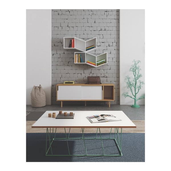 Bijela komoda TemaHome Dann Oak-image-2