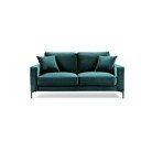 Tirkizno plava baršunasta sofa Kooko Home Harmony, 158 cm