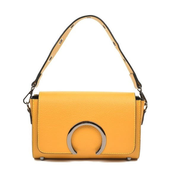 Žuta kožna torbica Carla Ferreri Cresmo