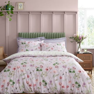 Pamučna posteljina za bračni krevet/za produženi krevet 230x220 cm Serenity Garden – RHS