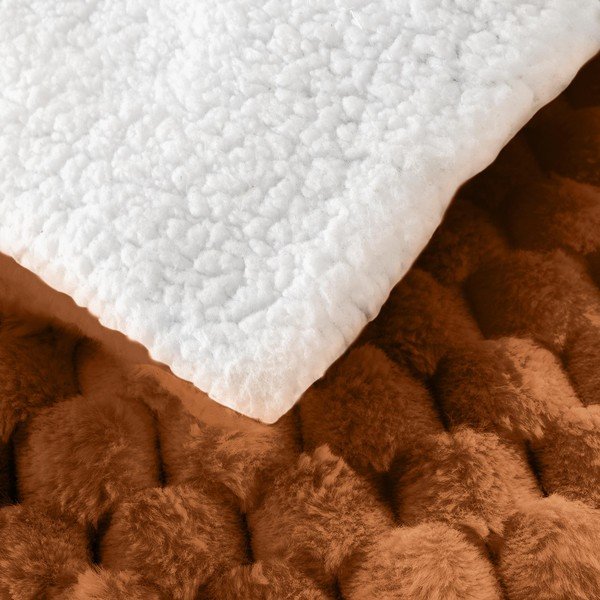 Svjetlo smeđa deka od mikropliša 220x240 cm Frosty – douceur d'intérieur-image-4