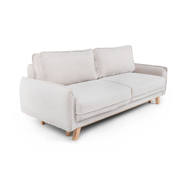 Bež sklopiva sofa od samta 218 cm Tori – Bonami Selection-image-2