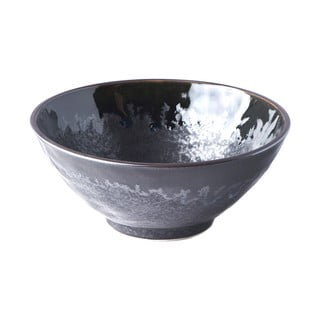 Crna keramička zdjela za udon MIJ Matt, ø 20 cm