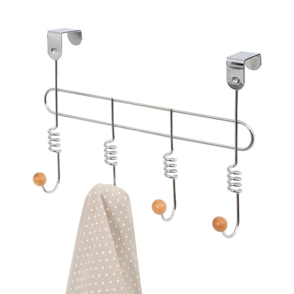 Metalna vješalica za vrata srebrne boje 33 cm Spirale – Compactor-image-2