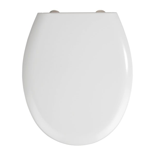 Bijelo WC sjedalo s lakim zatvaranjem Wenkoo Rieti, 44.5 x 37 cm