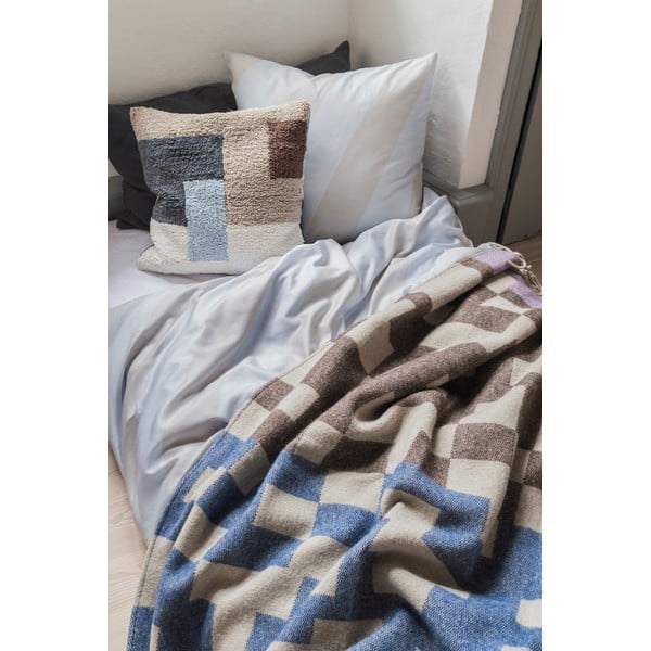 Svijetlo siva/bež posteljina za bračni krevet/za produženi krevet od pamučnog satena 200x220 cm Diagonal – Mette Ditmer Denmark-image-3