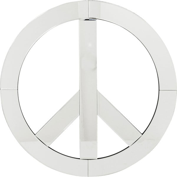 Ukrasno zidno ogledalo Kare Design Peace, promjer 70 cm