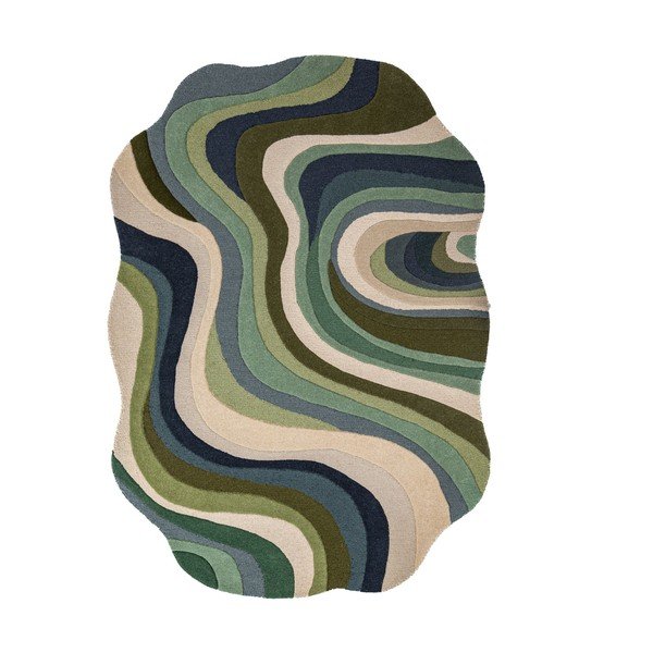 Zeleni ručno rađen vunen tepih 200x290 cm Envy Wool – Flair Rugs