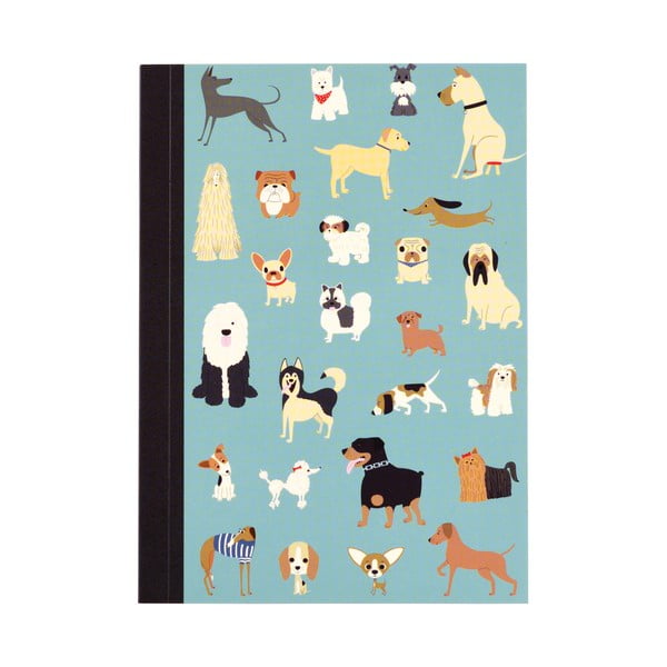 A6 bilježnica s crtama sa psima Rex London, 60 stranica