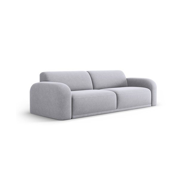 Svijetlo siva baršunasta sofa 242 cm Erin – Micadoni Home-image-2