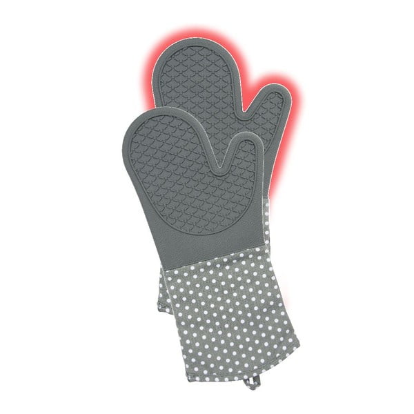 Set od 2 sive silikonske kuhinjske rukavice Wenko Oven-image-3