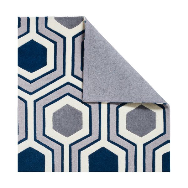 Plavi tepih Think Rugs Hong Kong Hexagon, 120 x 170 cm-image-2