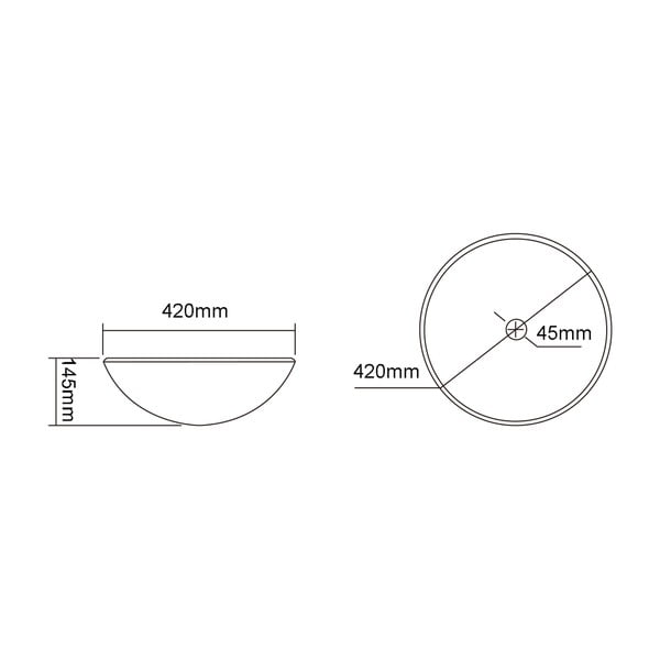 Bijeli stakleni okrugao umivaonik ø 42 cm Telica – Sapho-image-4
