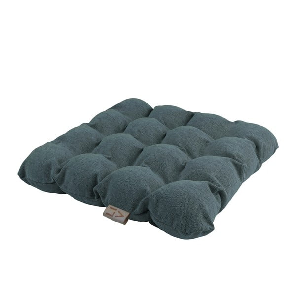 Smeđo-plavi jastuk za sjedenje s masažnim kuglicama Linda Vrňáková Bubbles, 45 x 45 cm