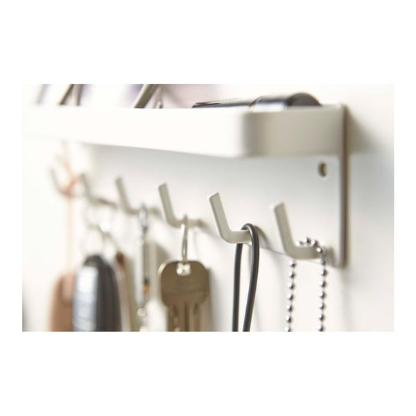 Bijeli stalak za kapute s policom za ključeve YAMAZAKI Smart-image-2
