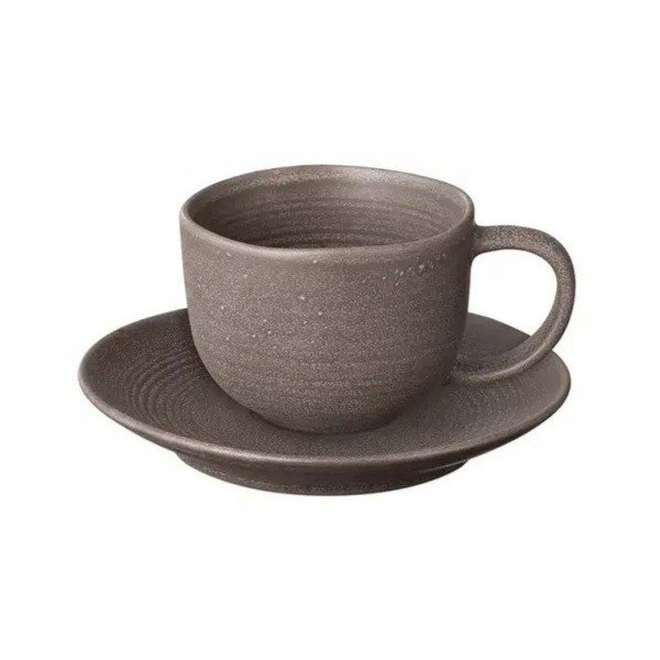 Tamno smeđe keramičke šalice u setu 2 kom 190 ml Kumi – Blomus
