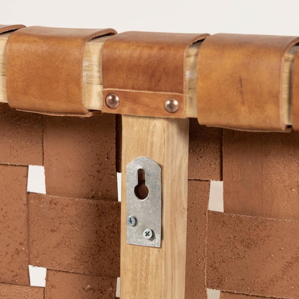 Uzglavlje kreveta od tikovine i kože Kave Home Calixta, 153 x 110 cm-image-3