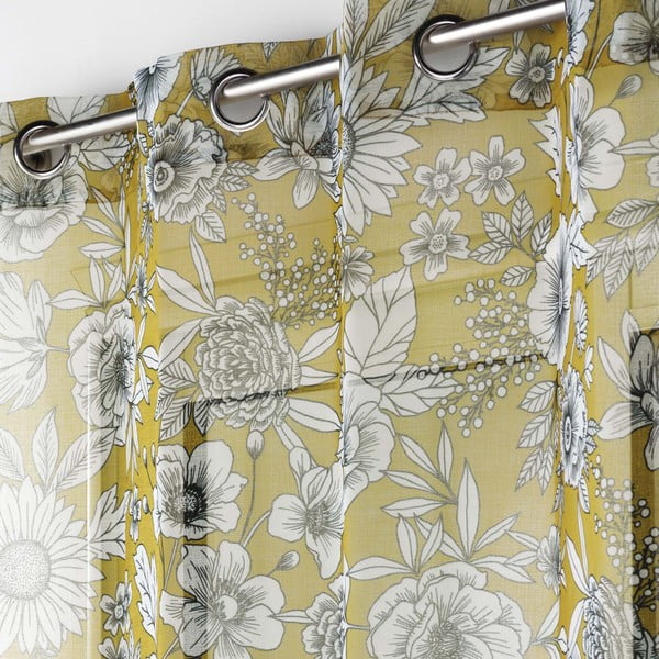 Oker žuta prozirna zavjesa 140x280 cm Milady – douceur d'intérieur-image-1