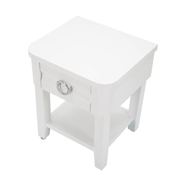 Bijeli noćni ormarić od masivne jele Shine – Mauro Ferretti-image-4