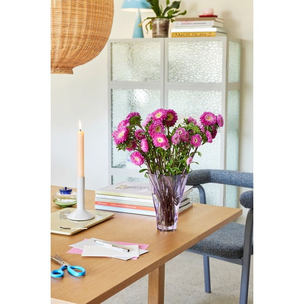 Ljubičasta staklena ručno izrađena vaza (visina 18 cm) Bloom – Hübsch-image-2