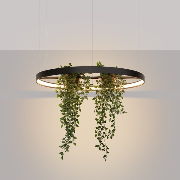 Crna LED viseća svjetiljka aluminijska ø 78 cm RIO – Thoro-image-1
