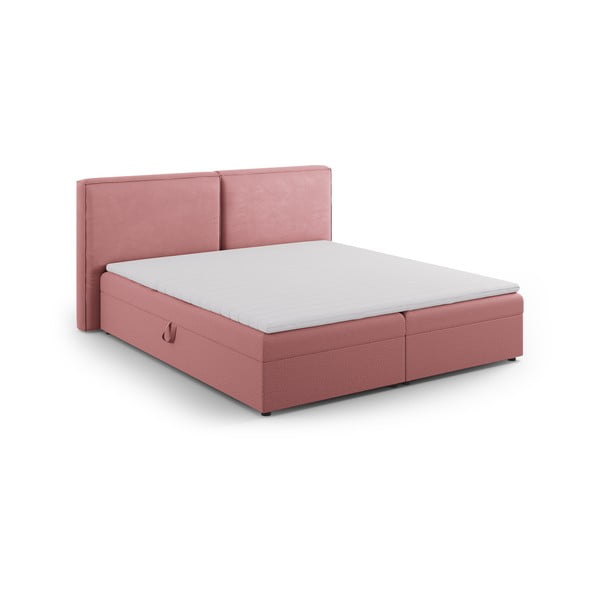 Ružičasti boxspring krevet s prostorom za odlaganje 140x200 cm Arendal – Cosmopolitan Design