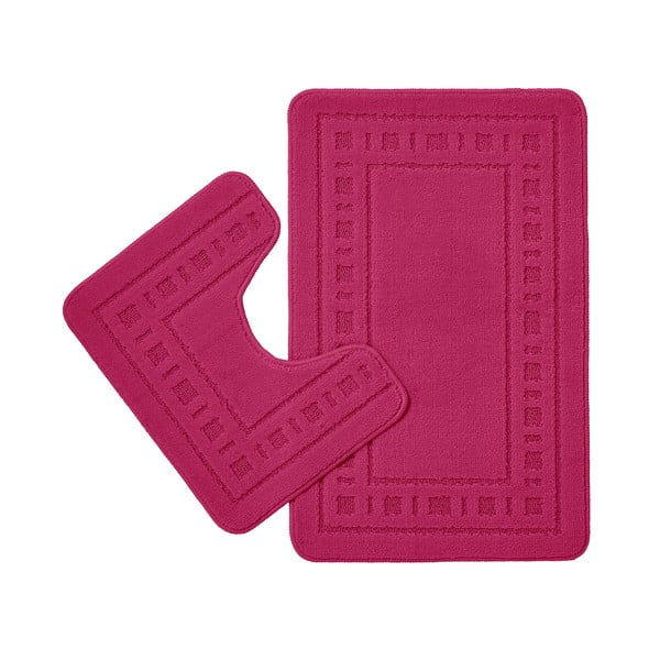 Tamno ružičaste kupaonske prostirke u setu 2 kom za WC 50x80 cm Armoni – Catherine Lansfield