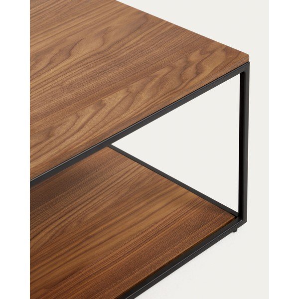 Stolić za kavu s pločom stola u dekoru oraha u tamnoj prirodnoj boji 60x110 cm Yoana – Kave Home-image-2