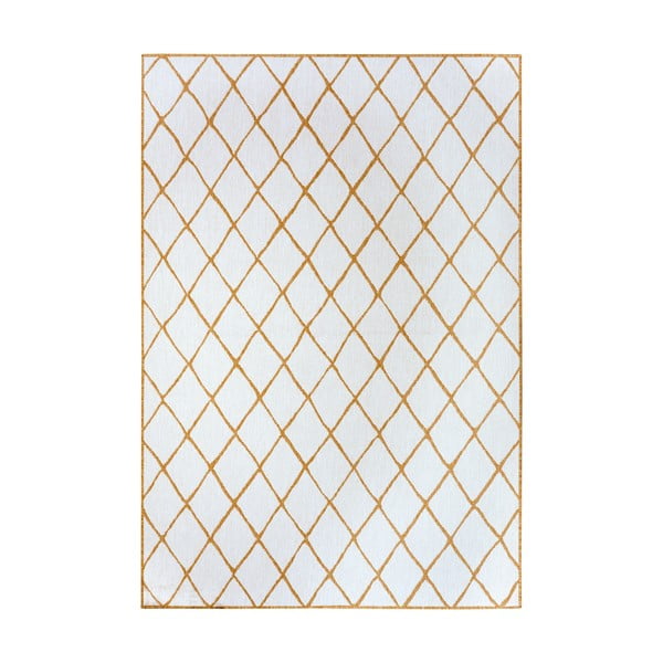Oker žuti/bijeli vanjski tepih 120x170 cm Malaga – NORTHRUGS
