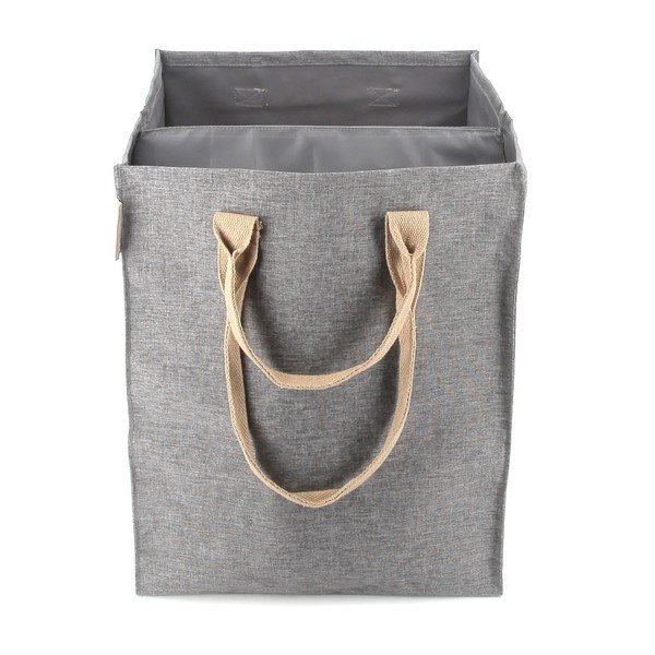 Siva tekstilna košara za rublje 71 l Laundry Hub Tweed duplo – Rolser-image-4