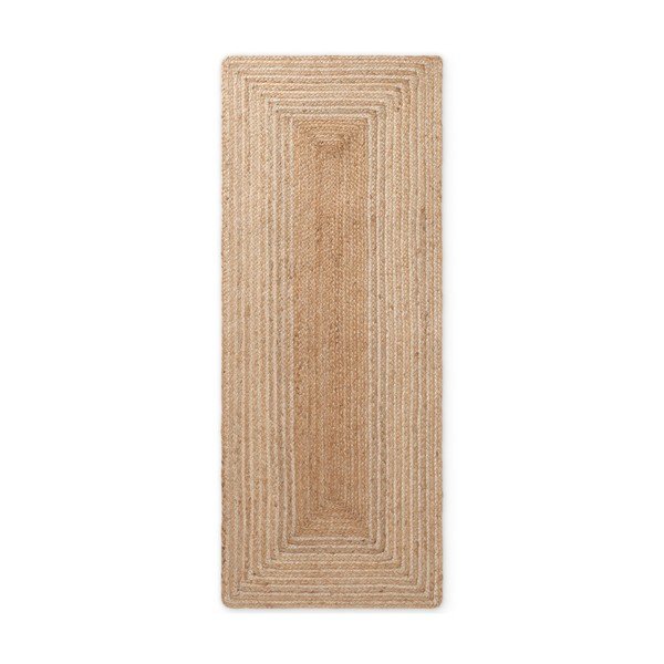 Obostrana/ručno rađena jutena staza u prirodnoj boji/u svijetloj prirodnoj boji 80x200 cm Juno – Hanse Home-image-4