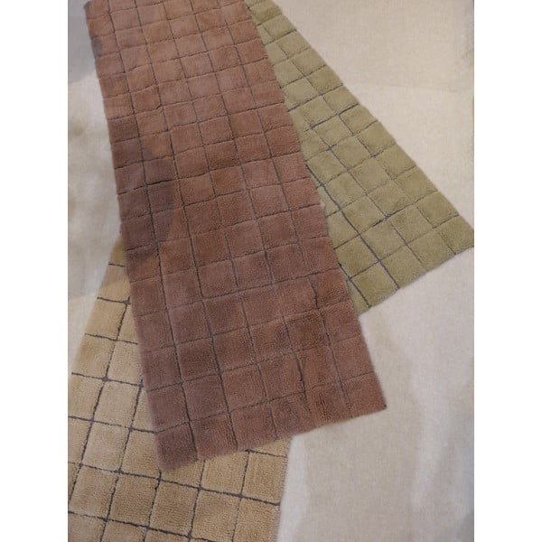 Bež ručno rađena vunena staza 80x230 cm Mosaic Sandstone – Lorena Canals-image-3