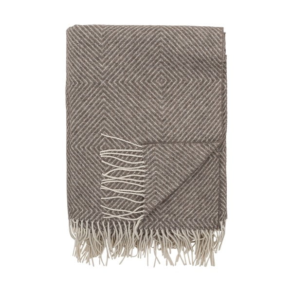 Smeđa deka od mješavine vune 140x200 cm Hoshi – Bloomingville