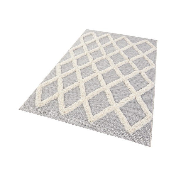 Sivi tepih Mint Rugs Handira Grid, 230 x 155 cm-image-1