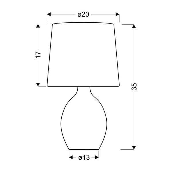 Tamno siva stolna lampa s tekstilnim sjenilom (visina 35 cm) Ambon – Candellux Lighting-image-2