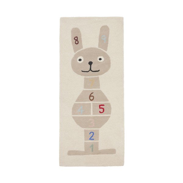 Ručno rađen dječji tepih za igru od mješavine vune 75x180 cm Rabbit Hopscotch – OYOY Mini