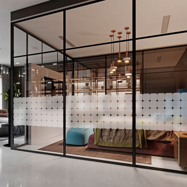 Naljepnice u setu za prozore 50 kom 10x10 cm Square Blackout – Ambiance-image-1