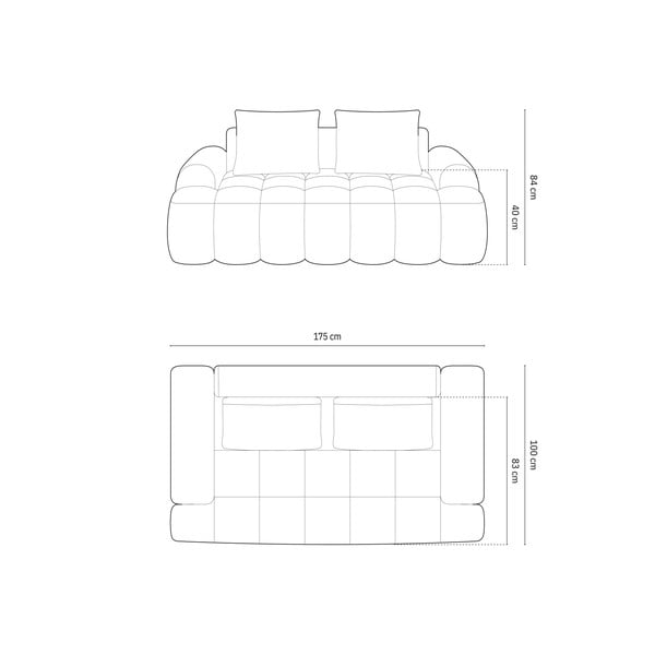 Bež sofa 175 cm Linz – Cosmopolitan Design-image-4