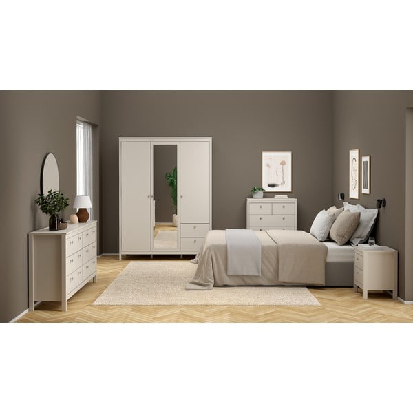 Sivo-bež noćni ormarić Madrid – Tvilum-image-1