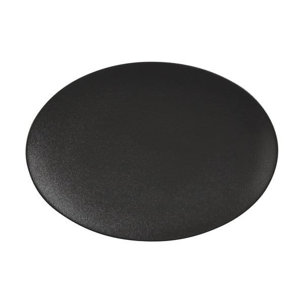 Crni keramički tanjur za posluživanje 22x30 cm Caviar – Maxwell & Williams