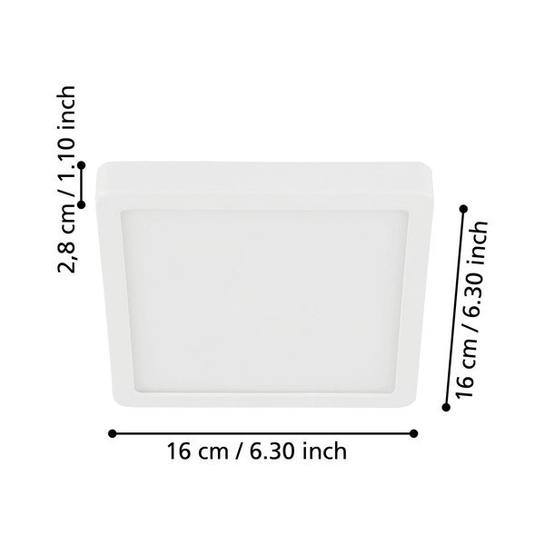 Bijela LED stropna svjetiljka 16x16 cm FUEVA 5 – EGLO-image-2
