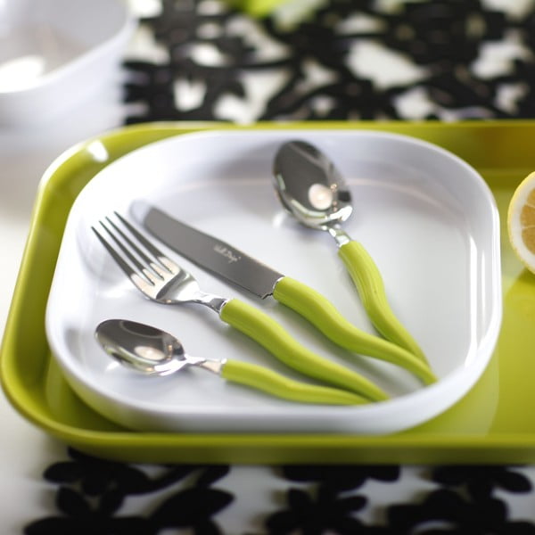 Set od 24 bijela pribora za jelo s Vialli Design Ama stalkom-image-1