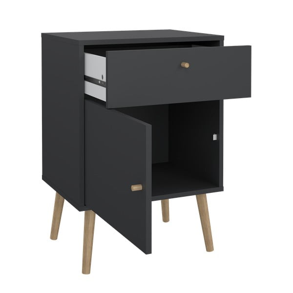 Antracitno sivi noćni ormarić Bodo – Tvilum-image-1