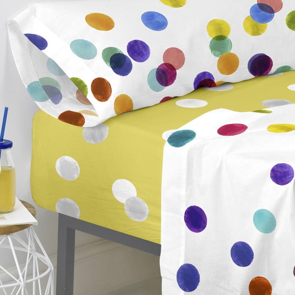 Pamučna plahta Happy Friday Basic Confetti, 105 x 200 cm-image-3